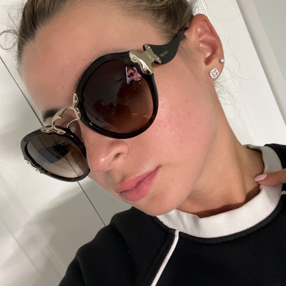 PRADA SUNGLASSES WOMEN'S BUTTERFLY STYLE HAVANA W/ BROWN GRADIENT LENS PR09TS-2A - Picture 14 of 16